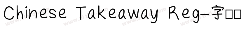 Chinese Takeaway Reg字体转换